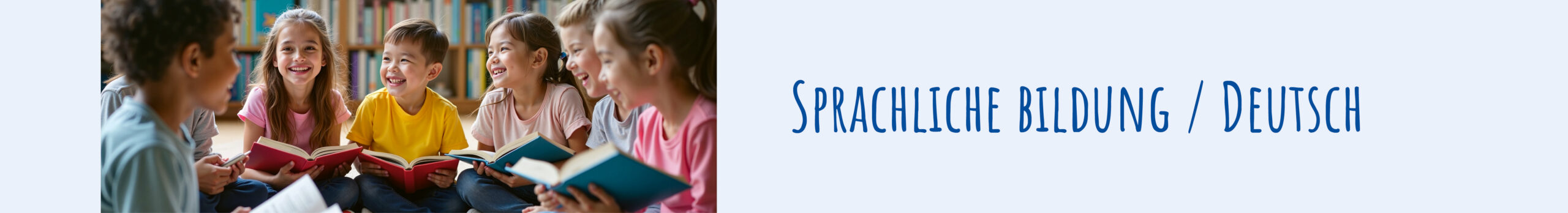 Kindergruppe liest gemeinsam